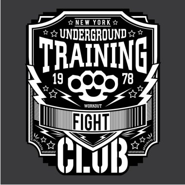 Eğitim spor fighter tipografi