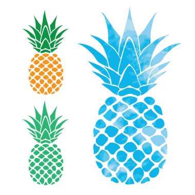 Ananas illüstrasyon, tipografi, t-shirt grafiği