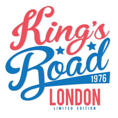 Denim Londra tipografi, t-shirt grafiği