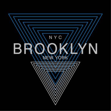 Brooklyn Nyc tipografi, t-shirt grafiği