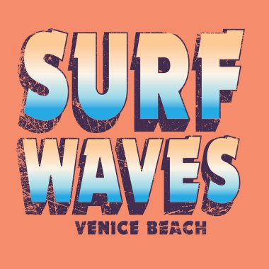 Sörf tipografi, t-shirt grafiği