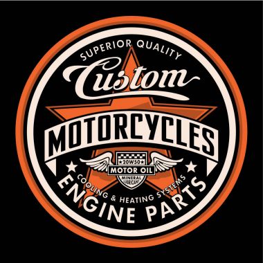 Motosiklet tipografi, t-shirt grafiği