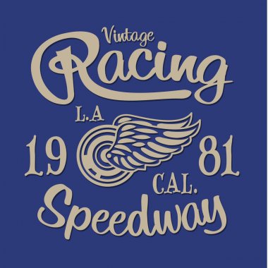 Vintage yarış tipografi