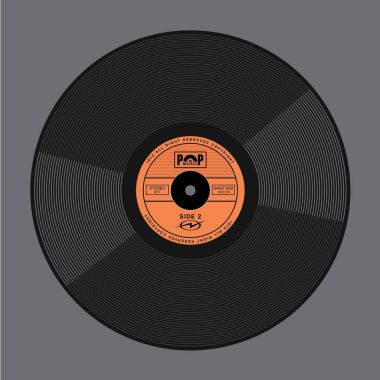 Müzik kayıt disk vinil illüstrasyon, t-shirt grafiği