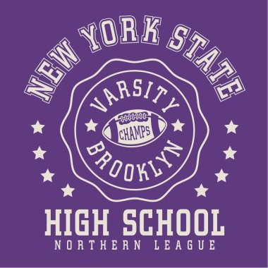 Atletik spor tipografi, t-shirt grafiği