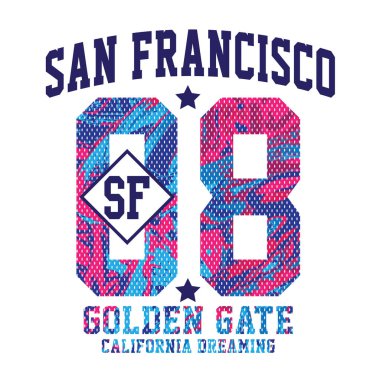 Atletik spor California tipografi