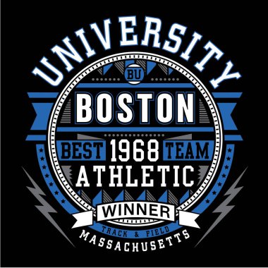 Atletik spor Boston tipografi