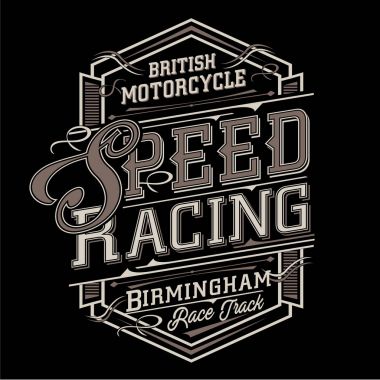 Tipografi, t-shirt grafik yarış motosiklet