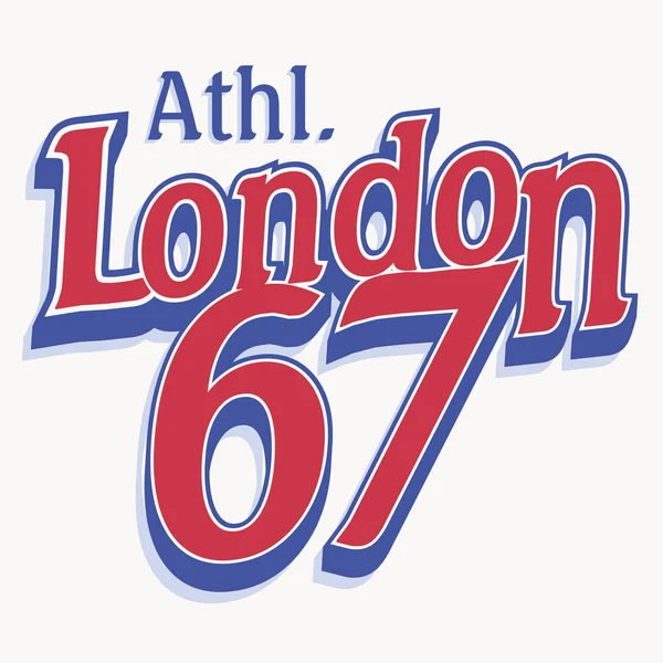 Tipografía atlética de Londres — Vector de stock