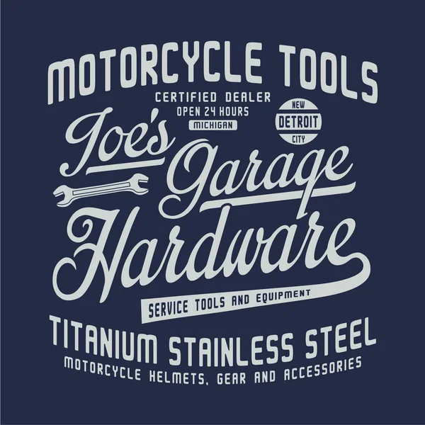 Tipografía de herramientas de motocicleta — Vector de stock