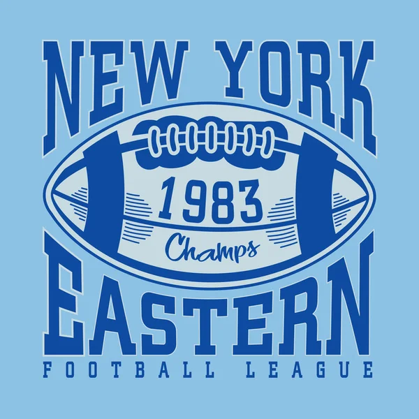 Football Sport New York Typographie Shirt Graphique — Image vectorielle