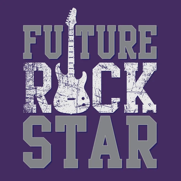 Tipografia Música Rock Gráfico Shirt —  Vetores de Stock