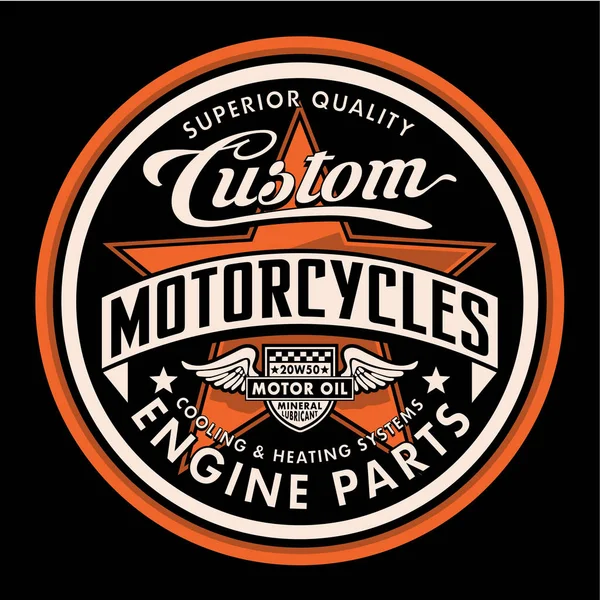 Motosiklet tipografi, t-shirt grafiği