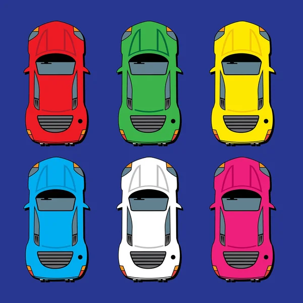 Color Sport Autó Póló Grafika — Stock Vector