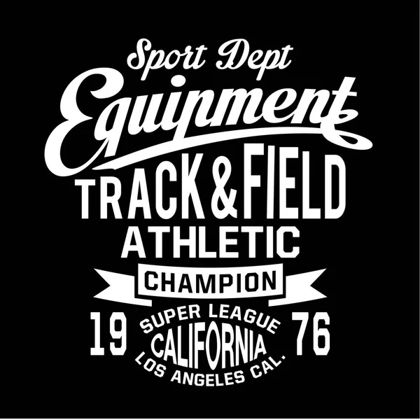 Sport athlétique Californie typographie — Image vectorielle