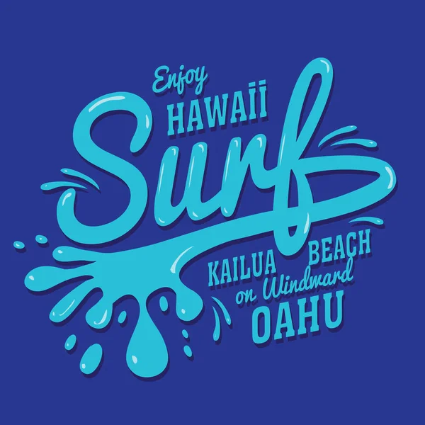 Tipografía Surf Gráfico Camiseta — Vector de stock