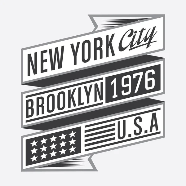 New Yorku Brooklyn typografie — Stockový vektor
