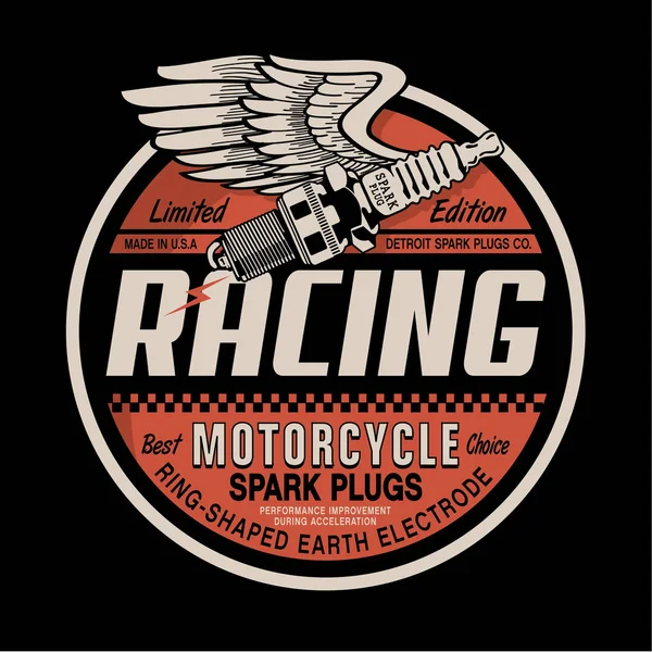 Motosiklet yarış tak tipografi, t-shirt grafiği