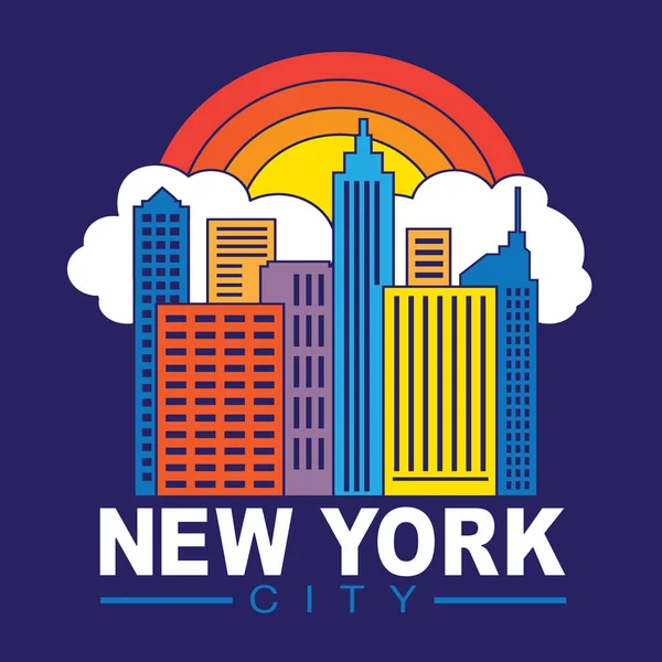 Typografie van New York — Stockvector