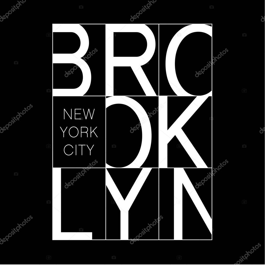 New York typography, t-shirt graphic