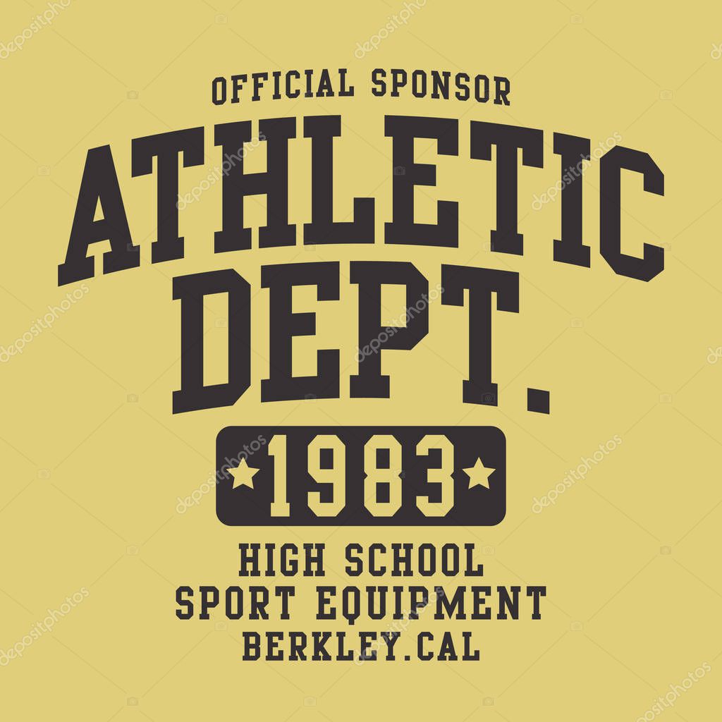 Sport athletic typography, t-shirt graphic