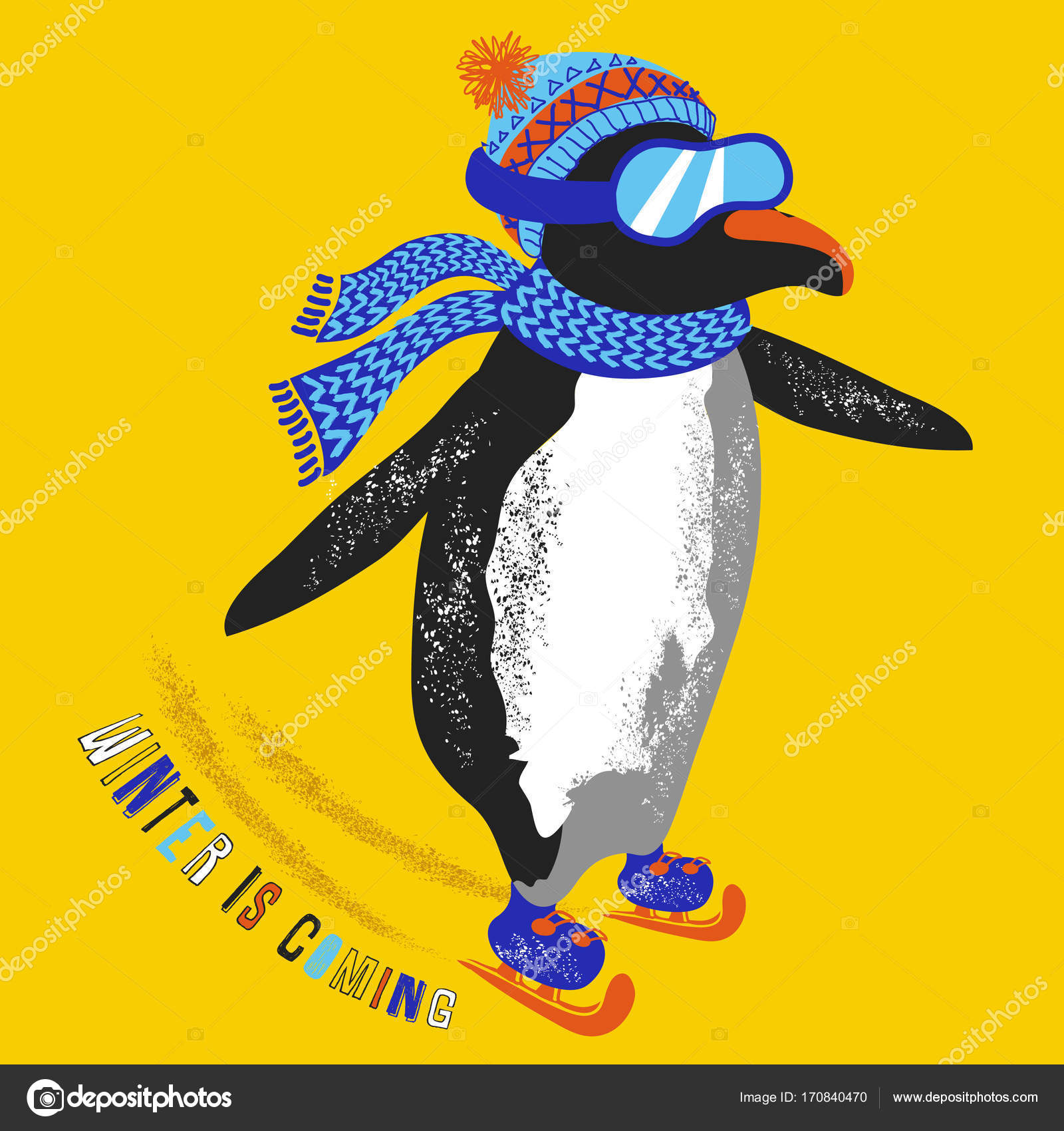 Penguin Santa Claus Rapper Cap Cartoon Funny - mendijonas.blogspot.com Cute Winter Penguin Wallpaper