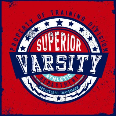 Okul takımı tipografi giyim ve T-Shirt tasarım. Baskı tasarımı fikir jersey kumaşlar için.