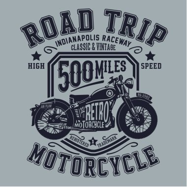 Motosiklet vintage grafiği