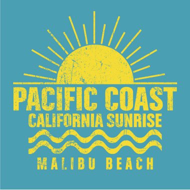 Malibu beach tipografi