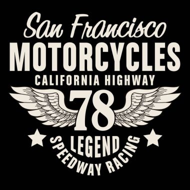 California motosiklet tipografi