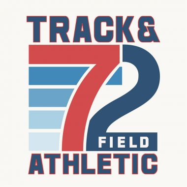 Atletik spor parça tipografi