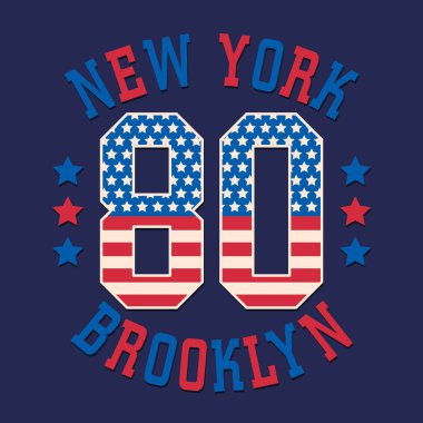 New york bayrak tipografi