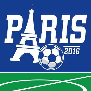 Futbol Paris tipografi, t-shirt grafiği