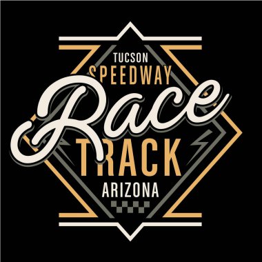 Yarış parça tipografi, t-shirt grafiği