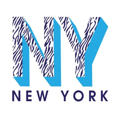 New York doğa vahşi tipografi