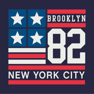 Atletik spor New York tipografi