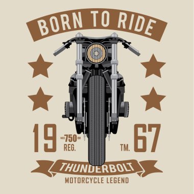 Motosiklet tipografi, t-shirt grafiği