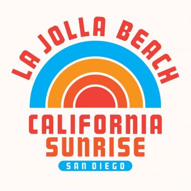 California gündoğumu tipografi