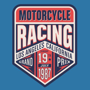 Motosiklet yarış, tipografi.
