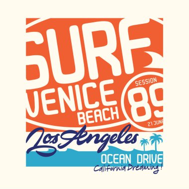 Sörf tipografi, tee gömlek grafiği