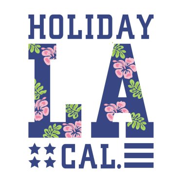 Tatil spor California tipografi