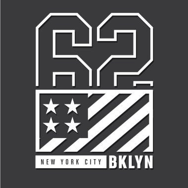 Atletik spor New York tipografi