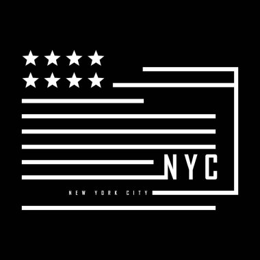 Amerika bayrağı tipografi siyah