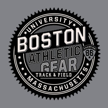 Atletik spor Boston tipografi