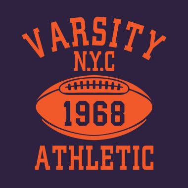 Atletik beysbol tipografi