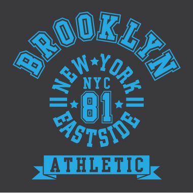 Atletik spor New York tipografi