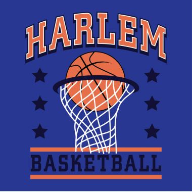 Basketbol spor New York tipografi