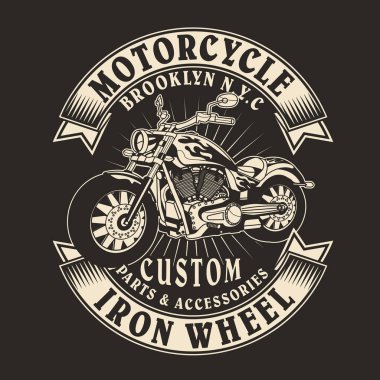 Motosiklet tipografi, t-shirt grafiği