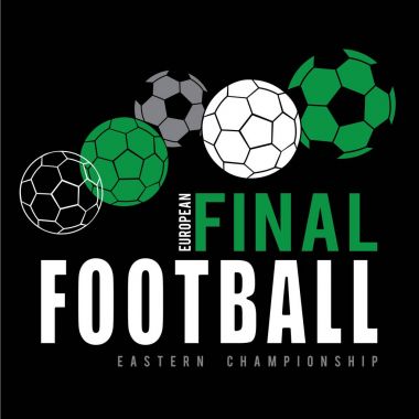 Futbol tipografi, t-shirt grafiği