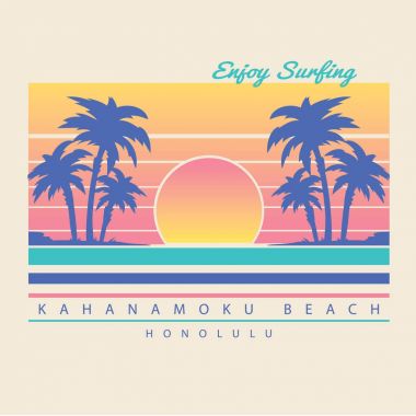 Vintage surf tipografi